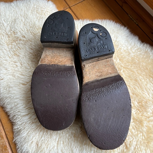 Antique Handmade Leather Clogs - Picture 8 of 15